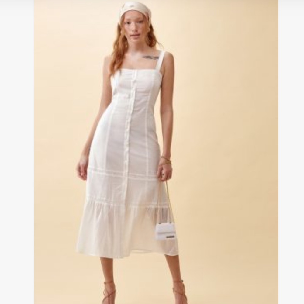 Reformation Dianne Dress in Ivory NWT 6 - Picture 1 of 13